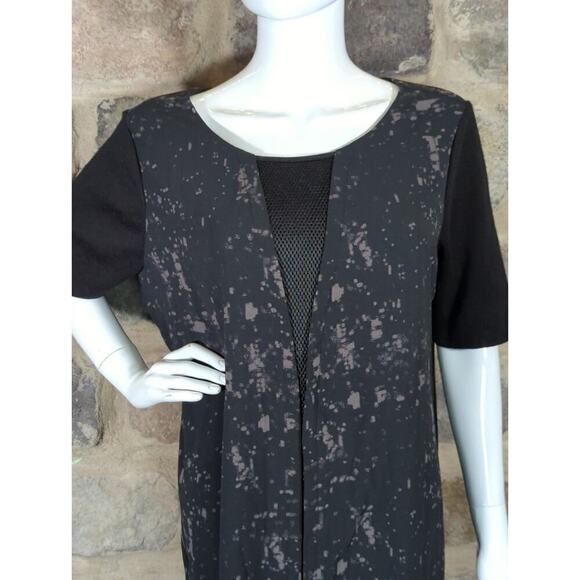 Elie Tahari For‎ Design Nation Dress Woman's XL Black Gray Zipper Accents Boxy - Picture 3 of 12